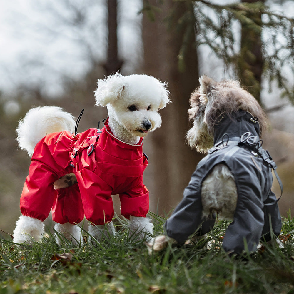 Waterproof Breathable Lightweight Rain Jacket Outdoor Dog Raincoat