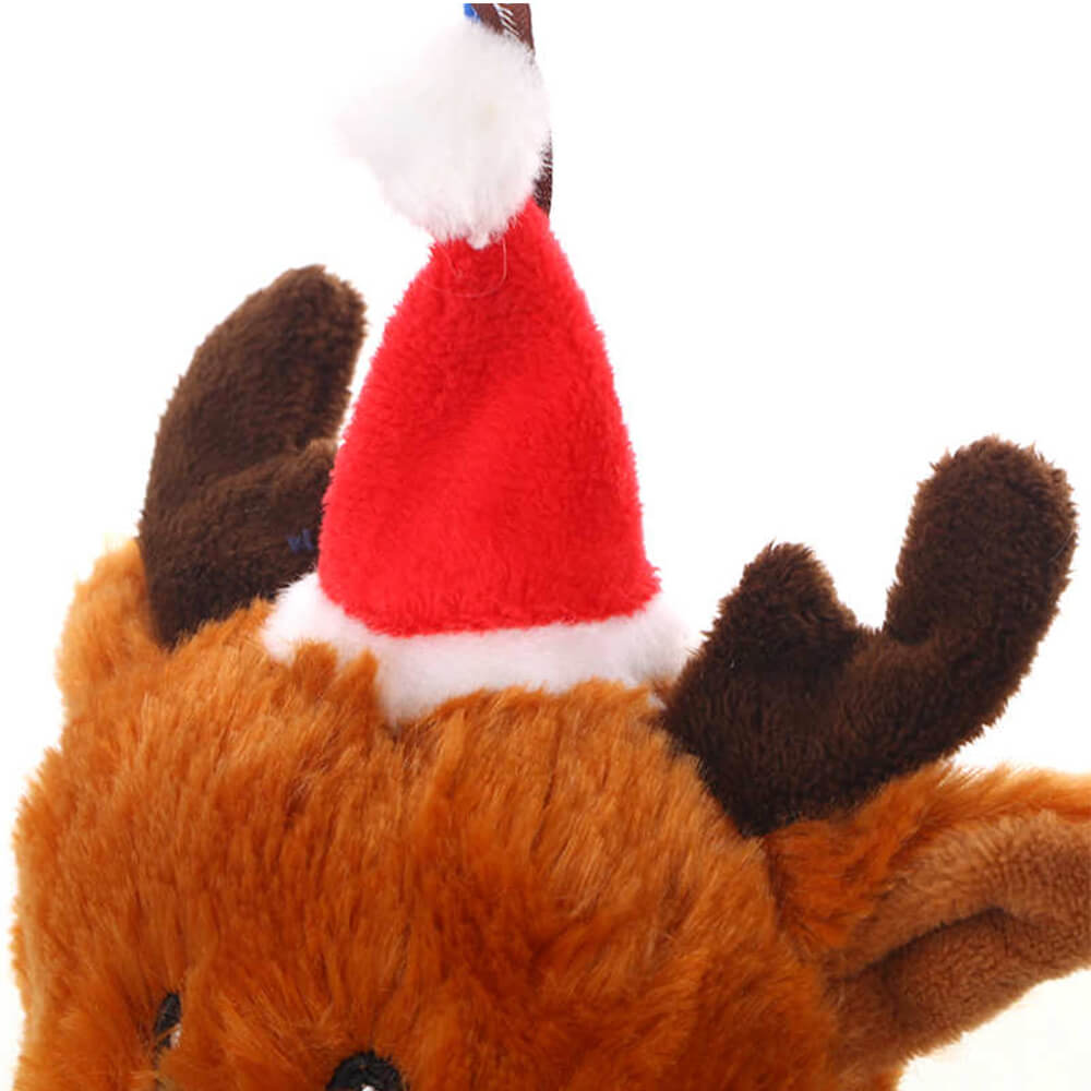 Christmas Santa Claus Doll Durable Squeaker Interactive Plush Dog Toy