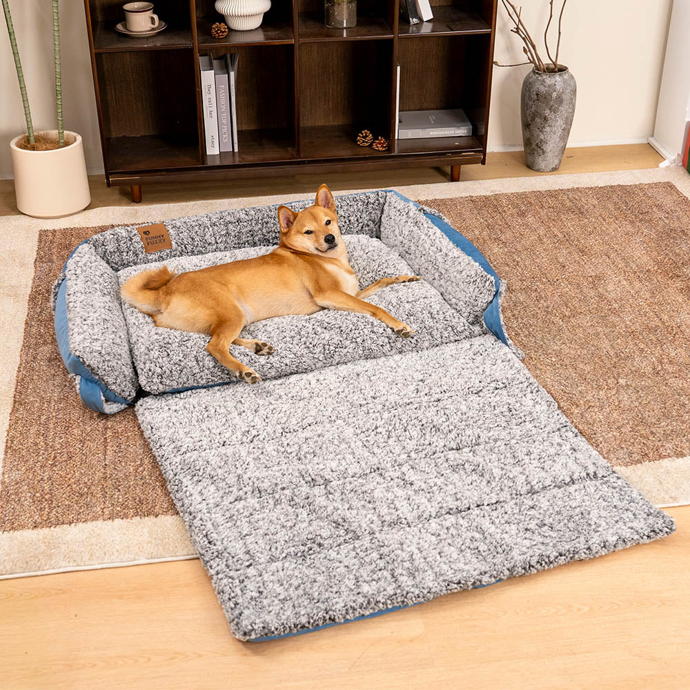 Large Cozy Dog Bed with Foldable Blanket Quilt