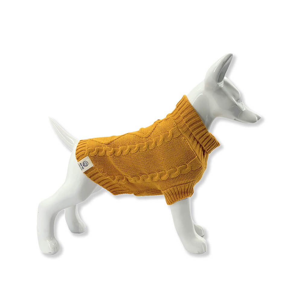 Cable Knit Dog Sweater - Warm and Stylish for Large Breeds