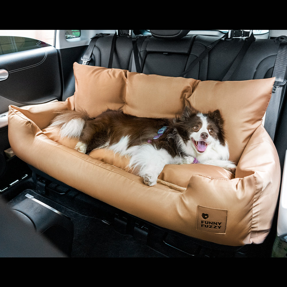 Travel Bolster Safety Waterproof Medium Large Dog Car Back Seat Bed