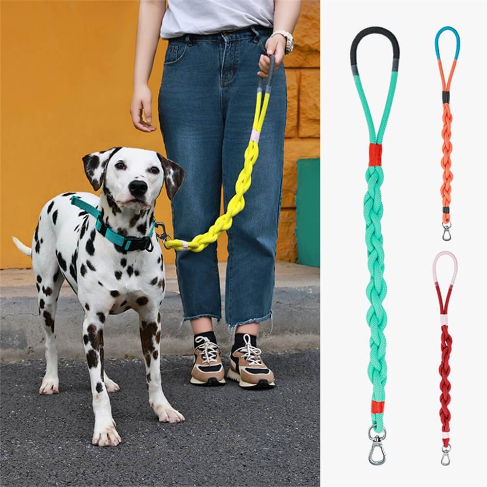 Hand-Woven Dog Traction Rope - Thick and Durable for Comfortable Walks