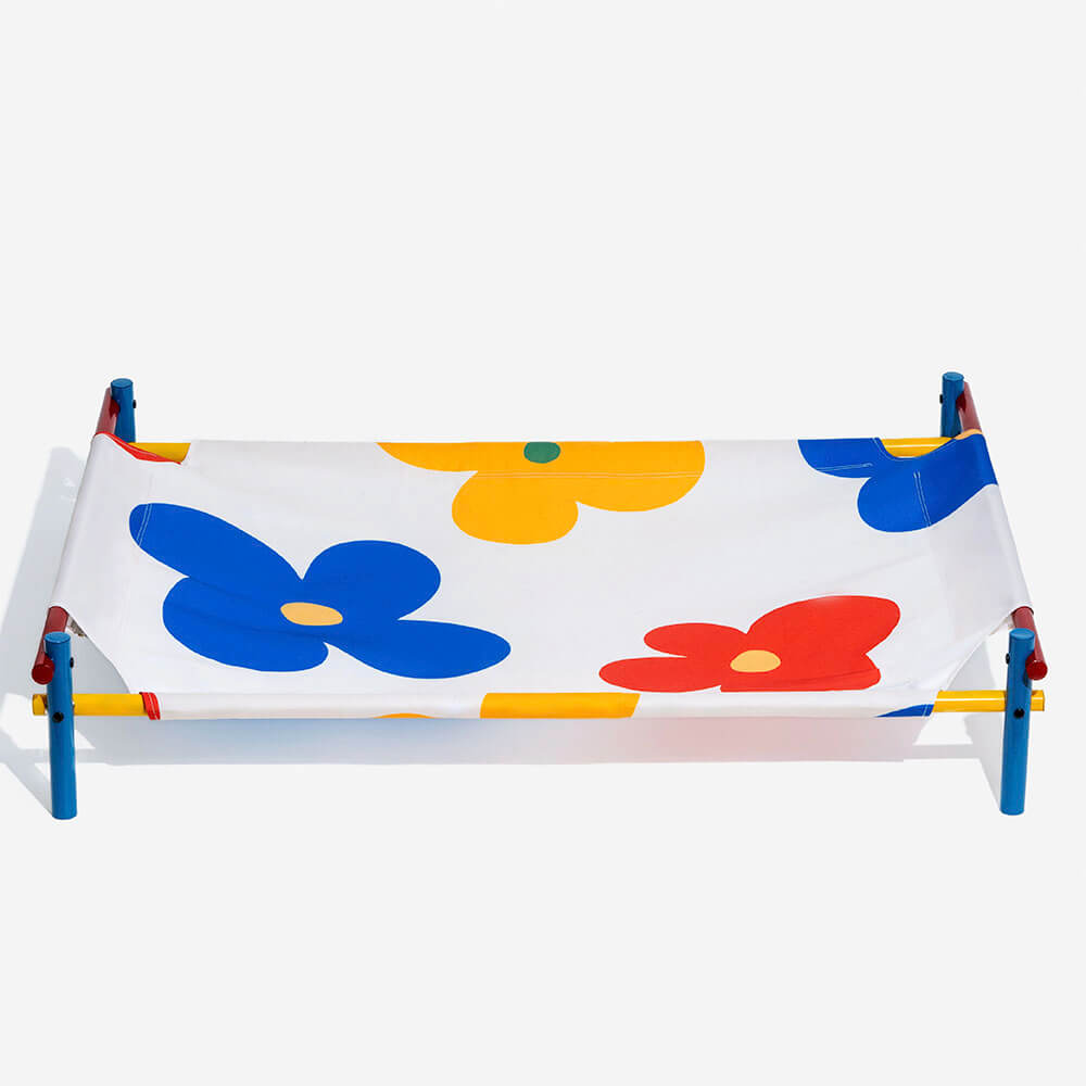 Vibrant Summer Print Style Aluminum Elevated Dog Bed - Summer Paradise