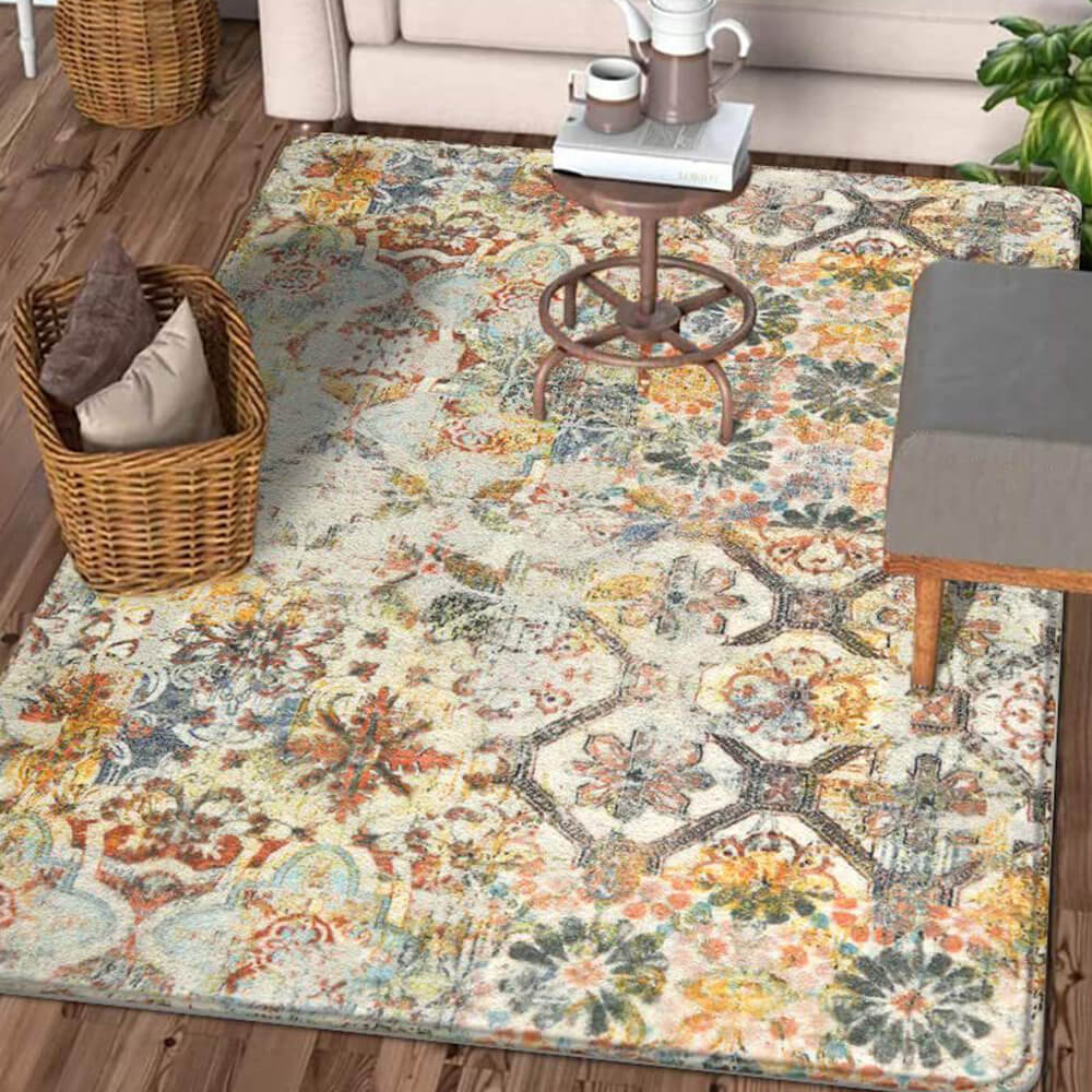 Anti-slip Vintage Print Pet Rug