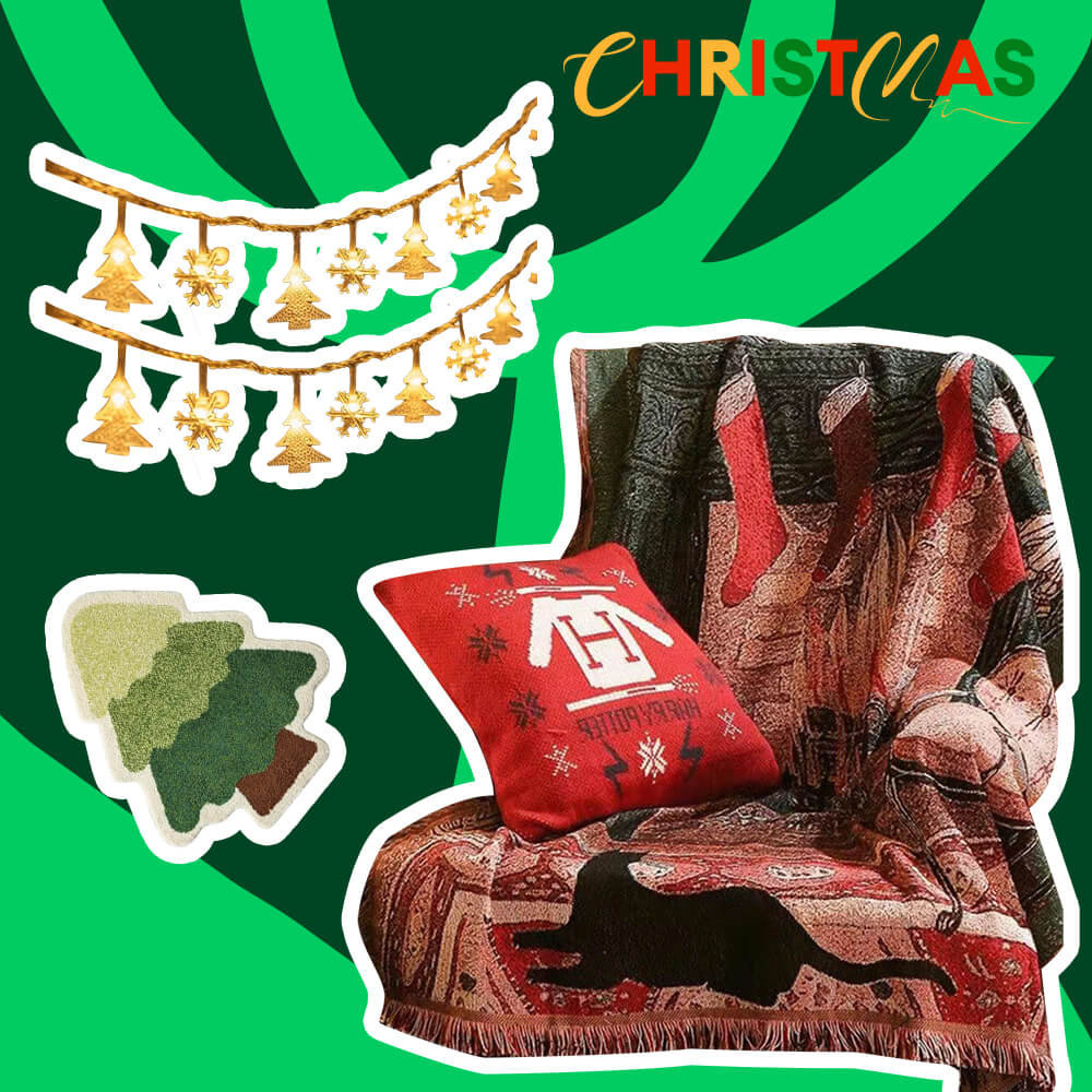 Christmas Throw Blanket - Gift Bundle 3pcs