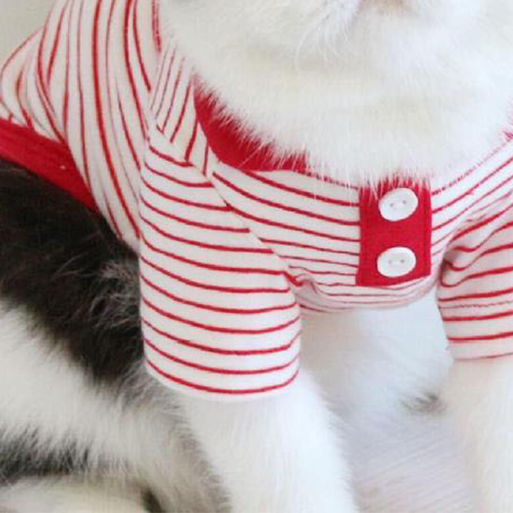 Soft Striped Pet Shirt – Available in Three Trendy Colors