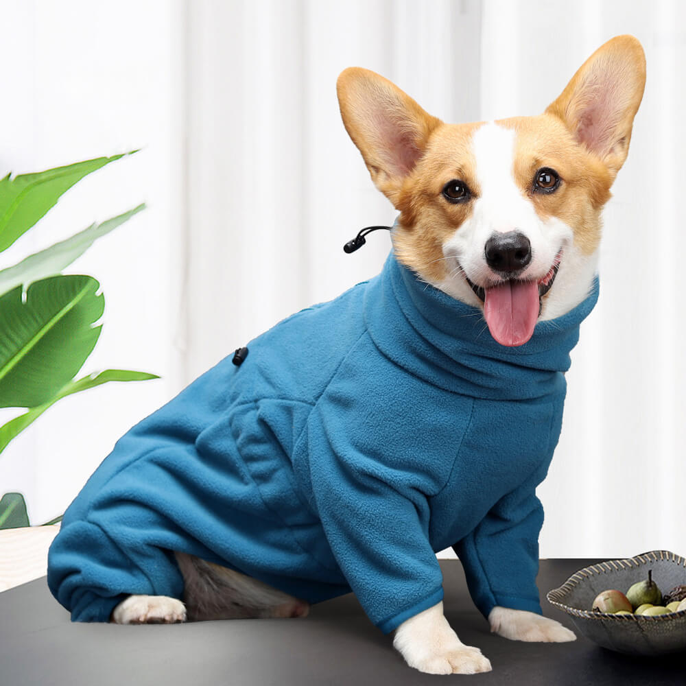 Fleece Dog Suit – Cozy and Full-Body Warmth for Cold Weather