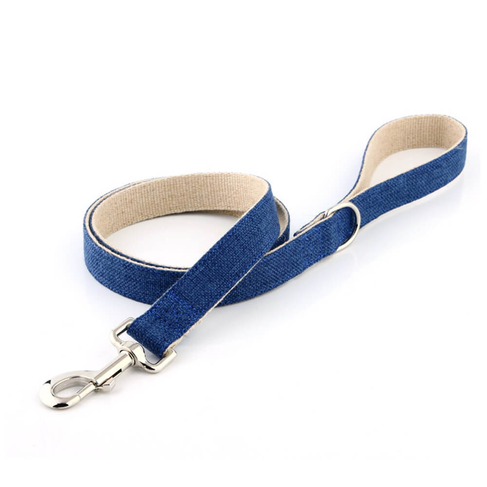 Pure Linen Dog Leash and Collar - Breathable and Durable