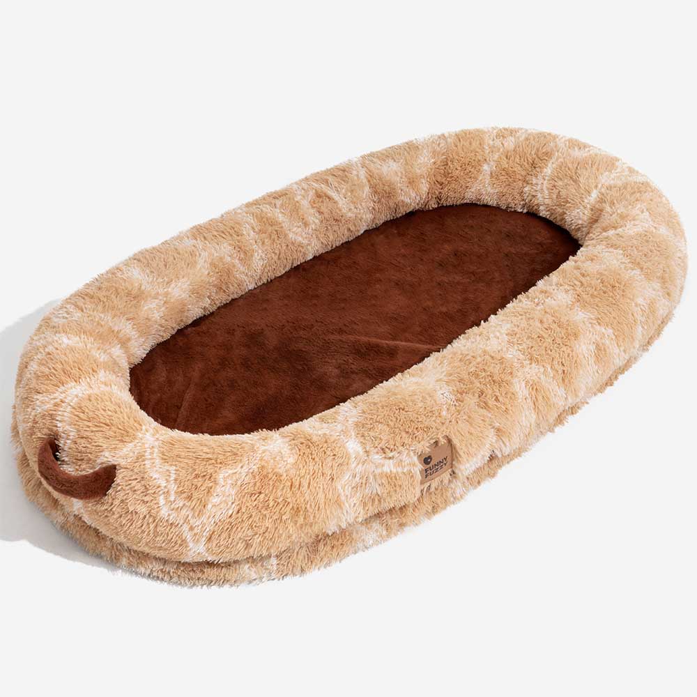 Luxury Super Large Sleep Deeper Oval Bed Human Dog Bed