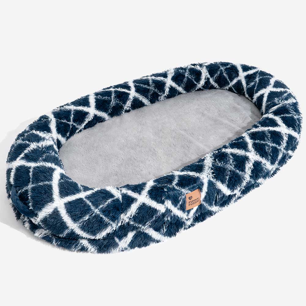 Classic Fluffy Super Large Donut Human Dog Bed - Cuddle Cradle