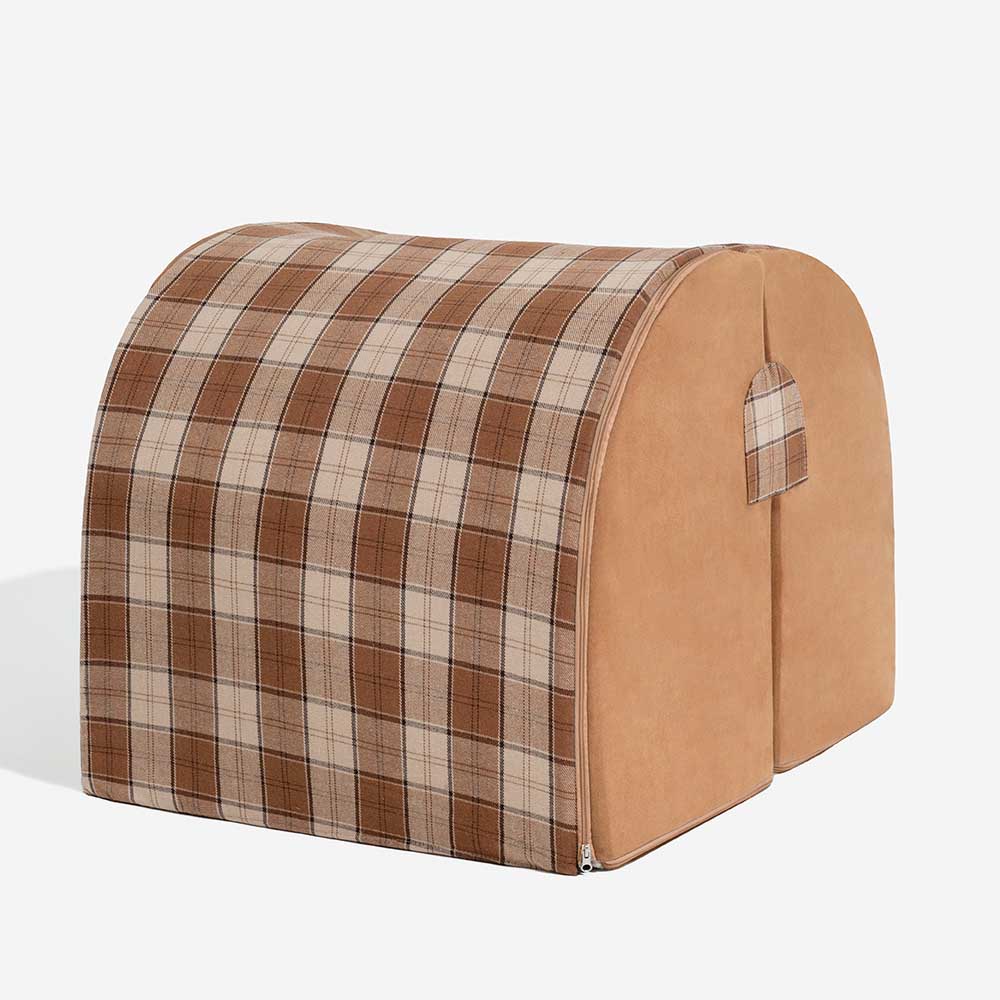 Classical Plaid House Orthopedic Dog Bed - Warm Retreat