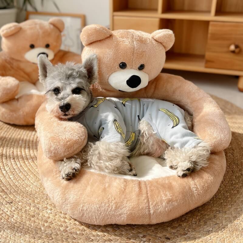 Cute Detachable Cuddle Bear Cat Bed