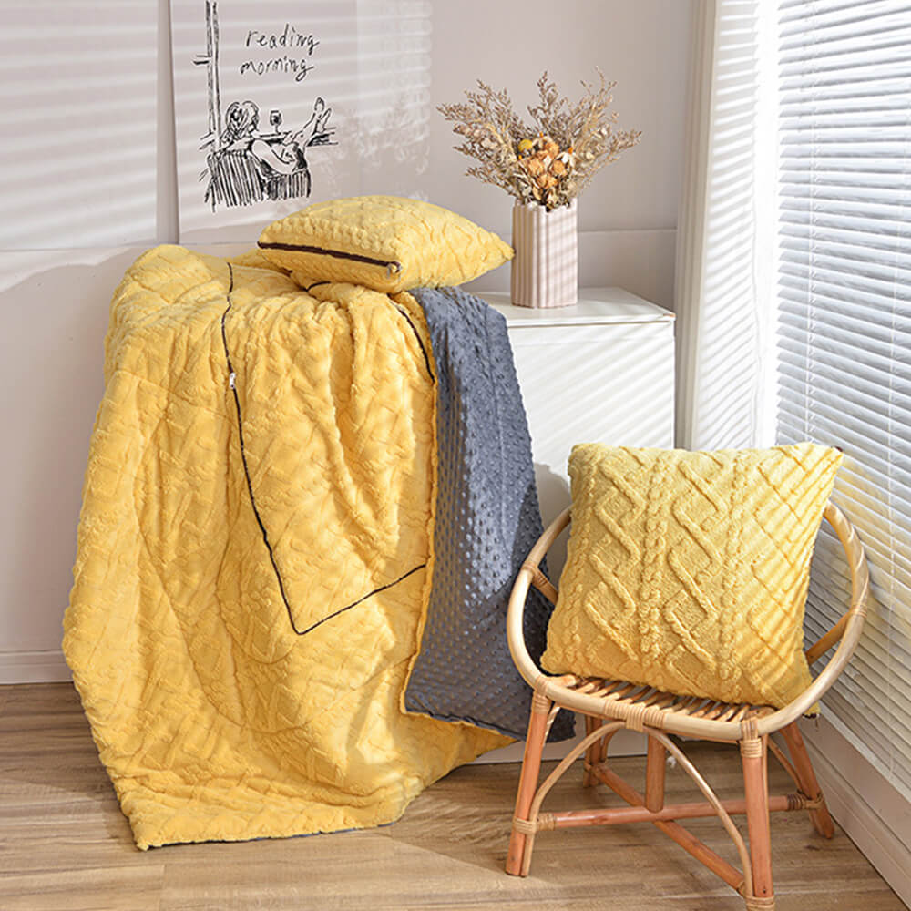 Cozy Warmth Essential Double Sided Plush Throw Blanket