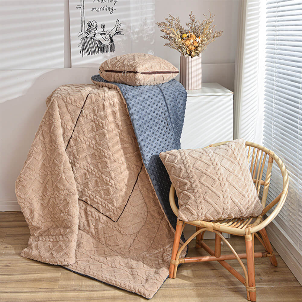 Cozy Warmth Essential Double Sided Plush Throw Blanket