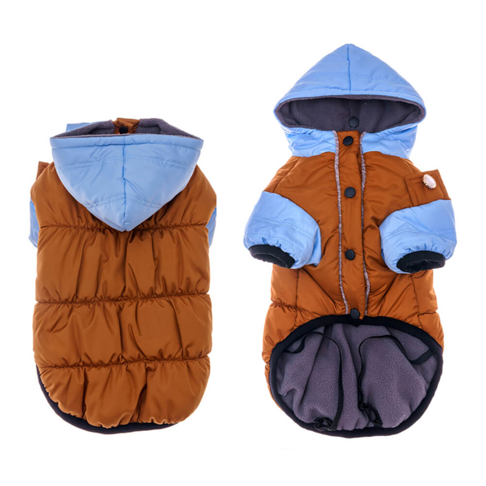 Waterproof & Windproof Warm Adjustable Fit Dog Hooded Jacket