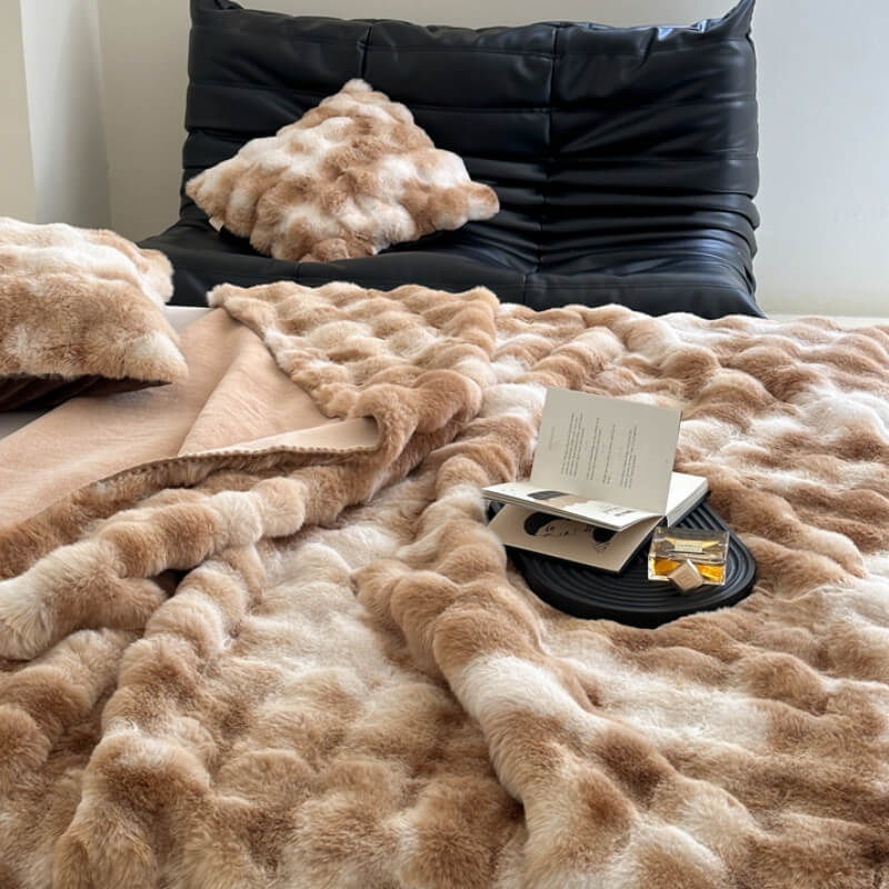 Faux Fur Luxury Thick Plush Pet Throw Blanket Human Blanket