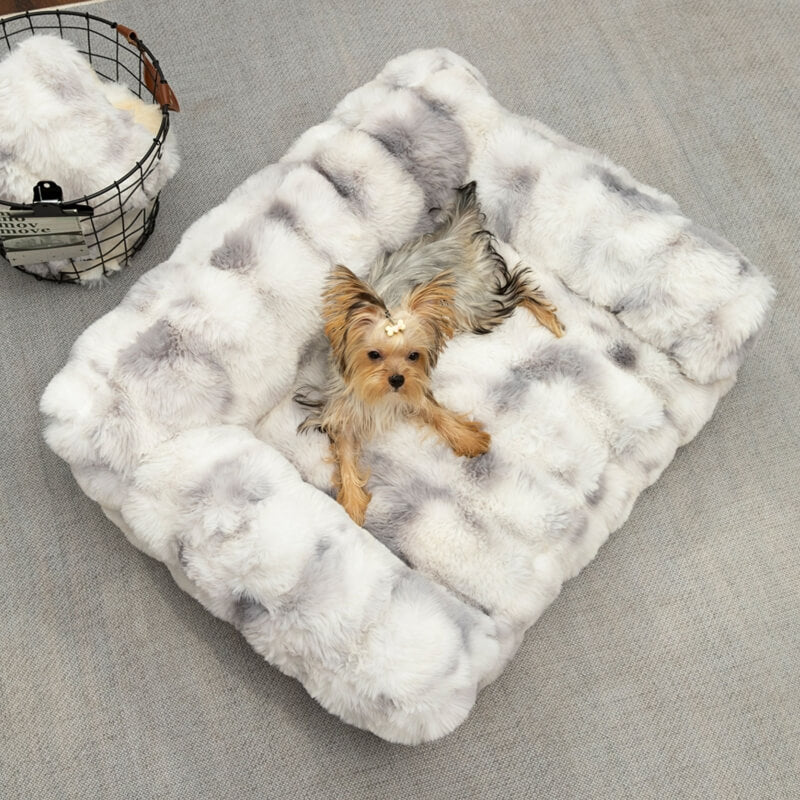 Fluffy Plush Thickened Cozy Pet Calming Bed Dog Cat Sofa Bed