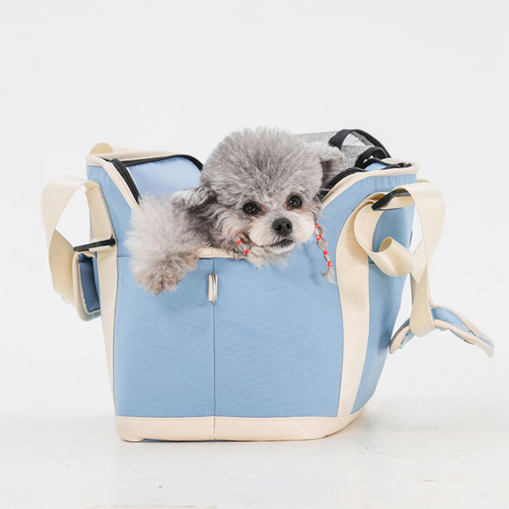 Lightweight Contrast Color Waterproof Multi-Function Pet Travel Tote Bag