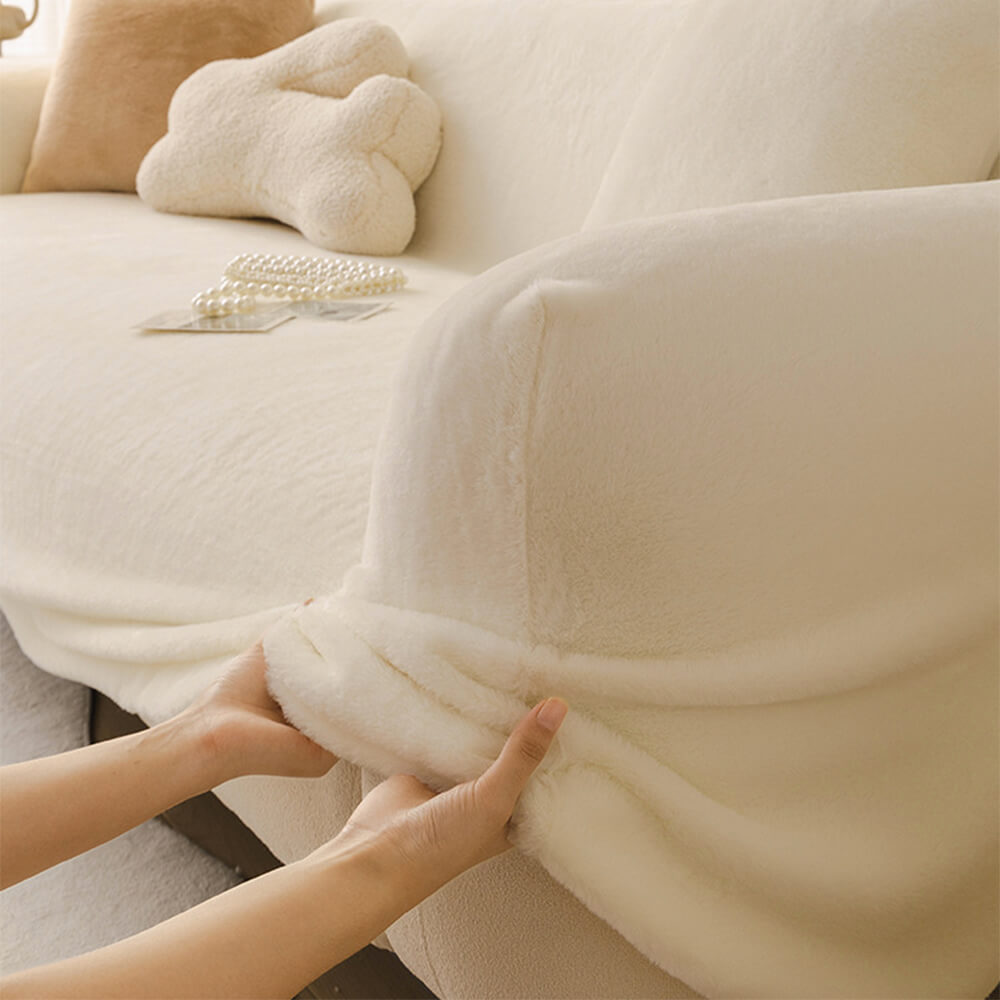 Ultra Soft Skin Friendly Plush Full Coverage Sofa Protector Couch Cover