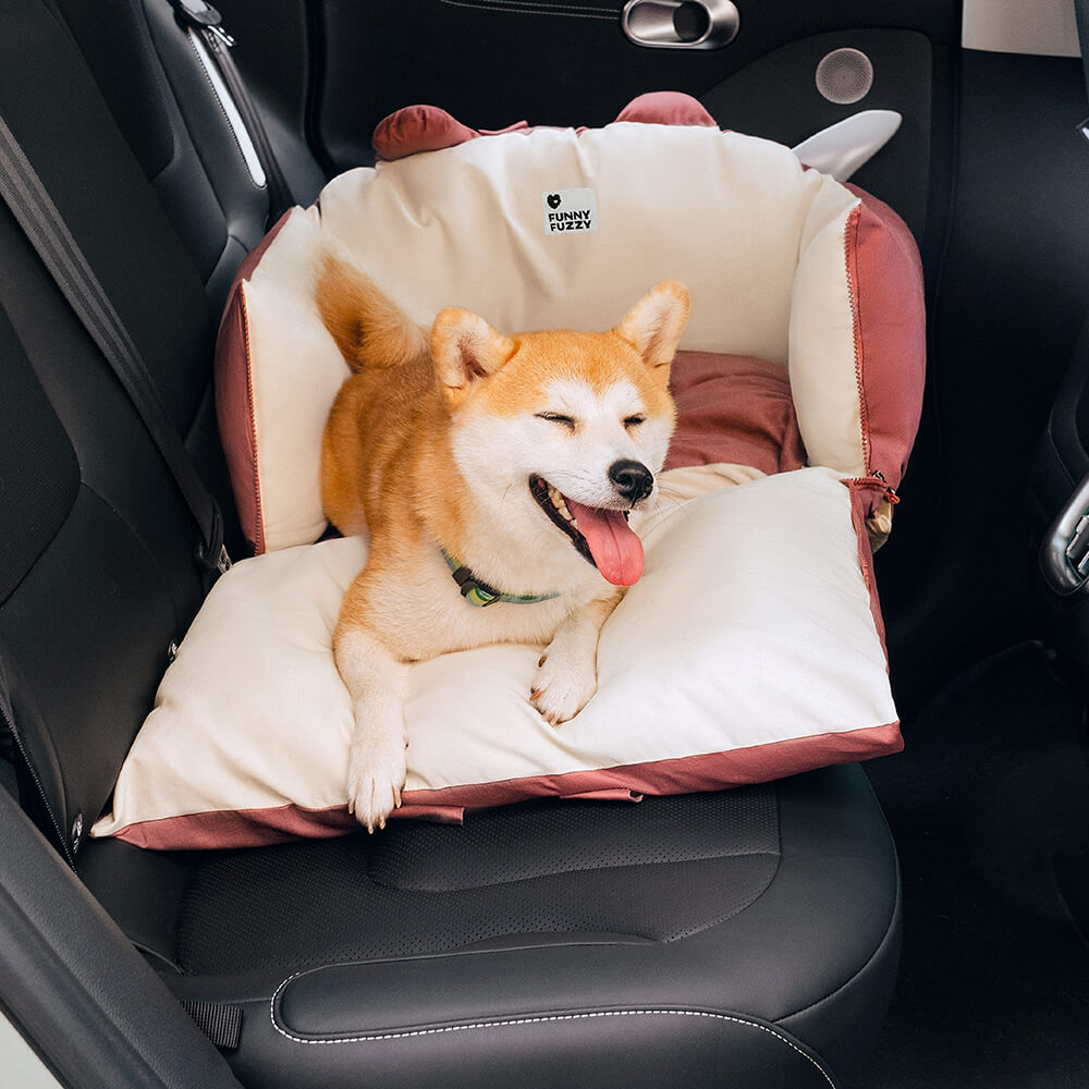 Bear Ears Pet Car Safety Bed Dog Car Seat Bed