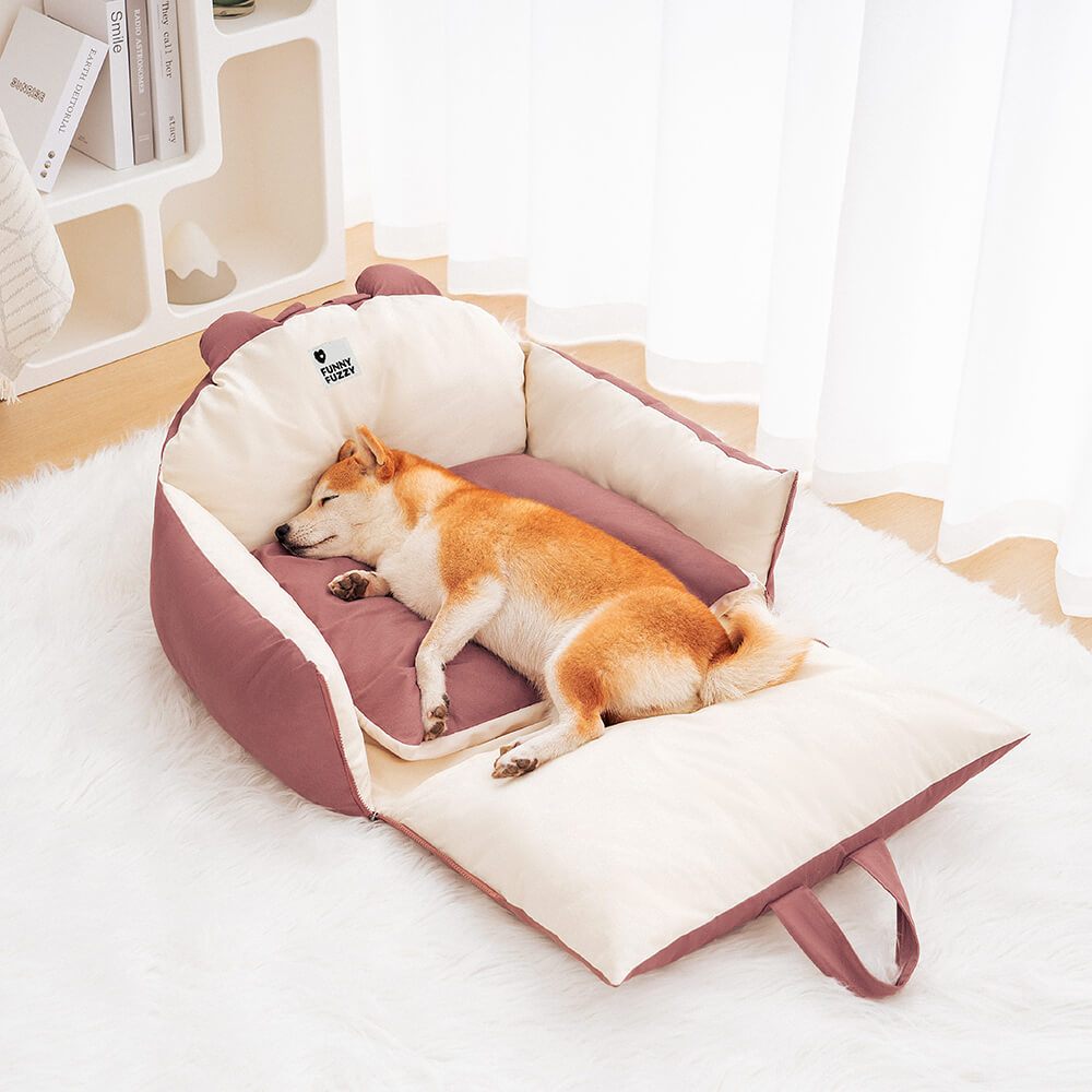 Bear Ears Pet Car Safety Bed Dog Car Seat Bed