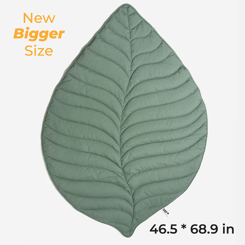 Super Large Leaf Shape Human Mat Dog Blanket