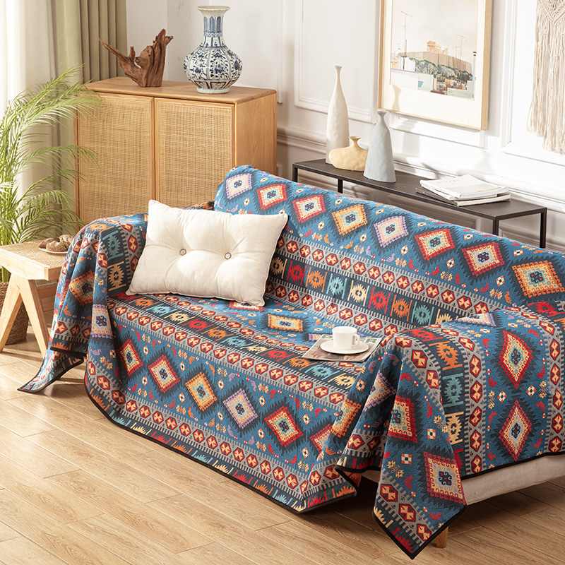 Moroccan Jacquard Multifunctional Throw Blanket Couch Cover