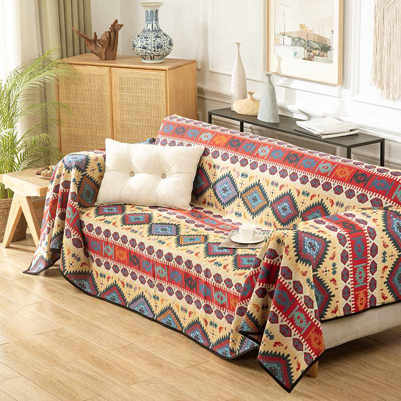 Moroccan Jacquard Multifunctional Throw Blanket Couch Cover