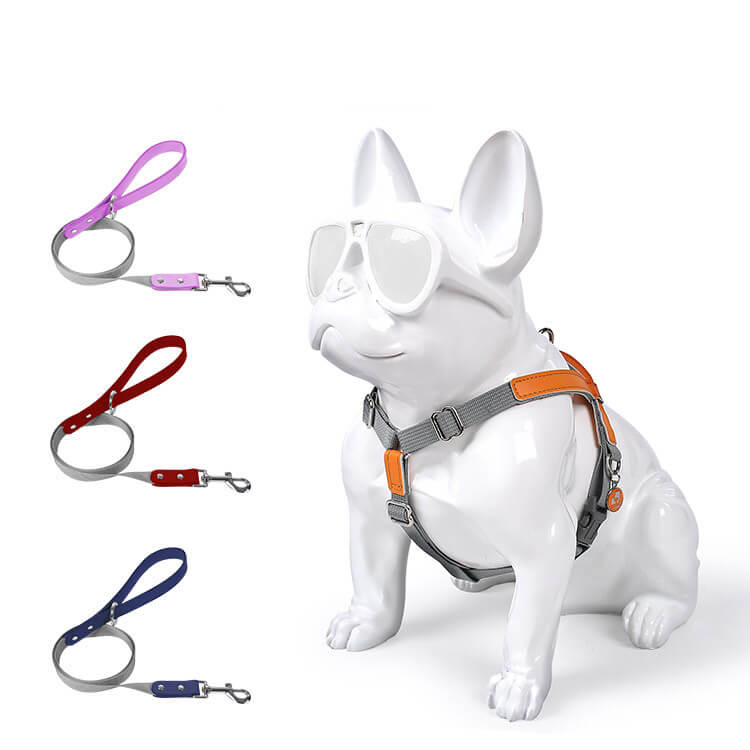 PU Leather Adjustable Breathable Dog Harness