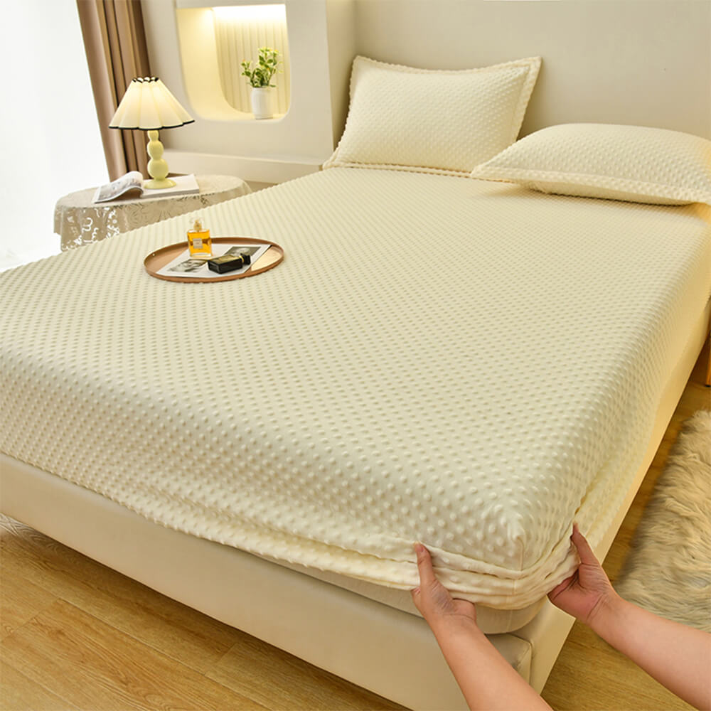 Anti-Static Cozy Massage Touch Fitted Sheet Mattress Cover