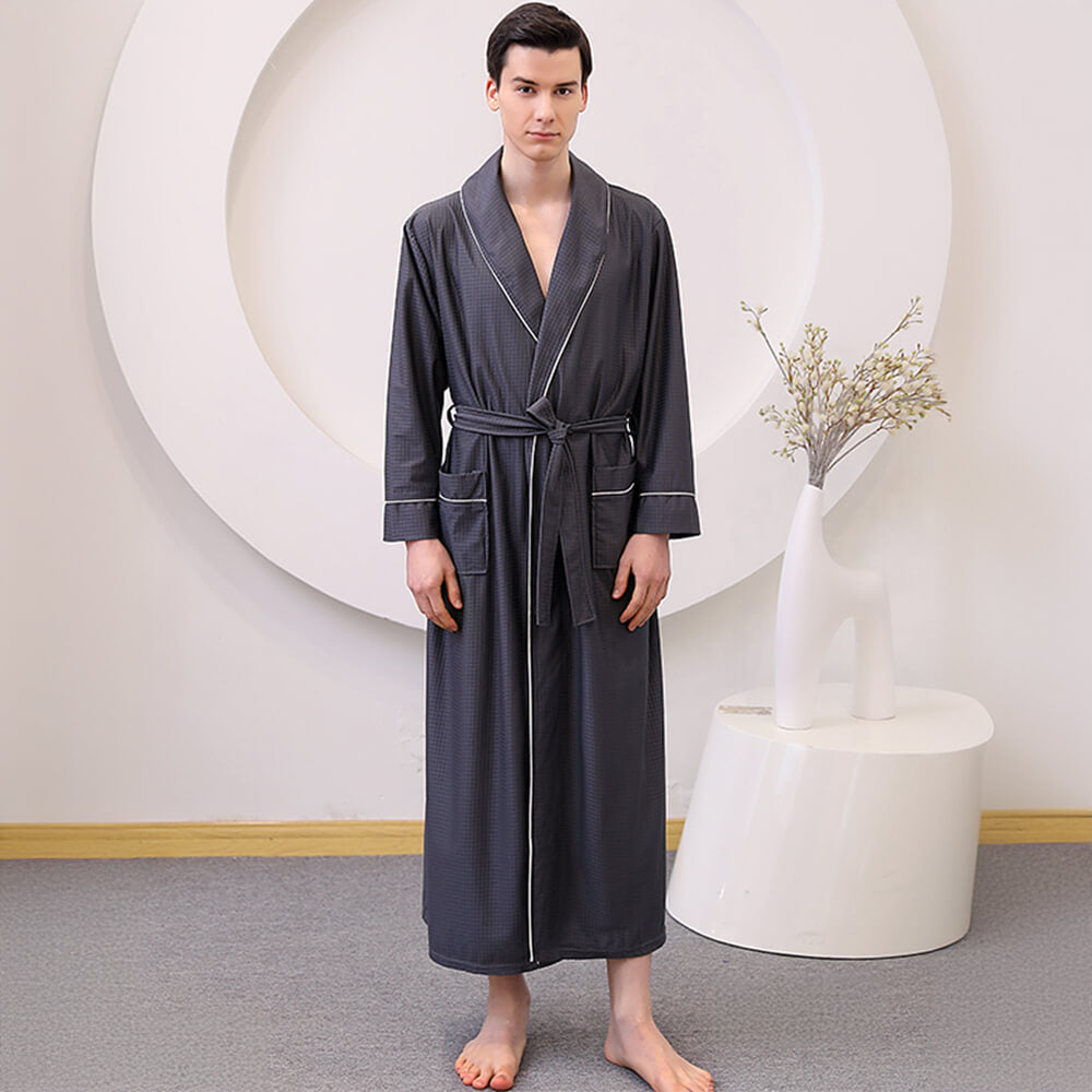 Satin Skin-Friendly Quick-Dry Long Couple's Bath Robe