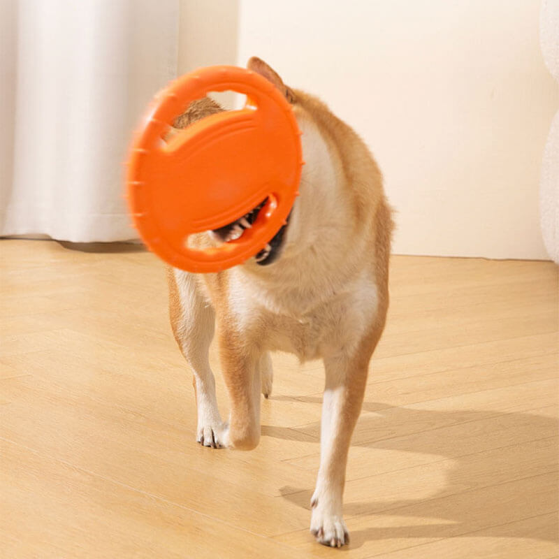 Steering Wheel Rubber Throw Toy Interactive Dog Flying Disc