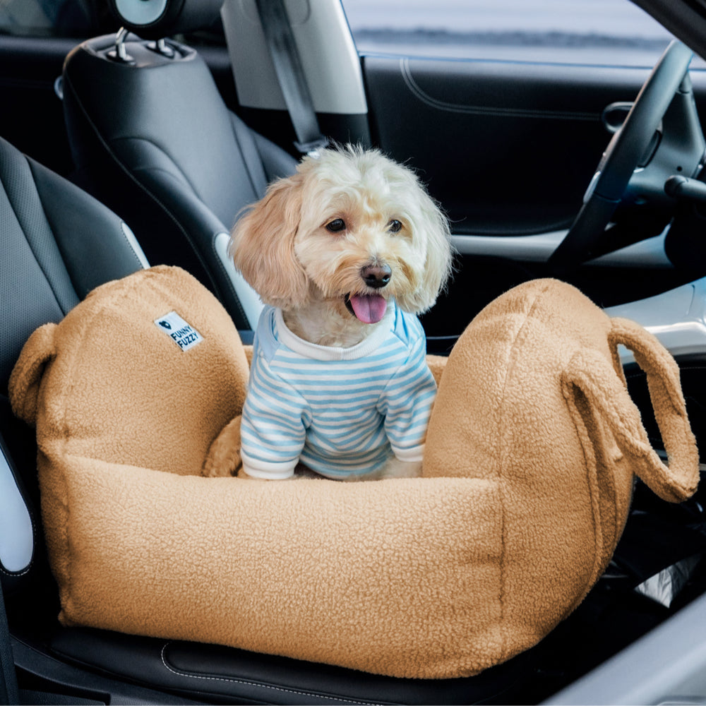 Travel Protector Comfortable Thick Faux Lambswool Dog Car Seat Bed