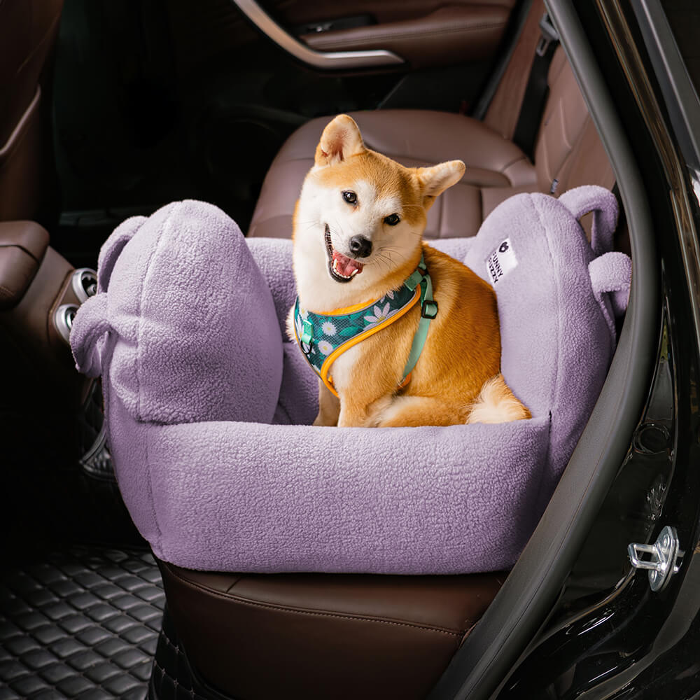 Travel Protector Comfortable Thick Faux Lambswool Dog Car Seat Bed