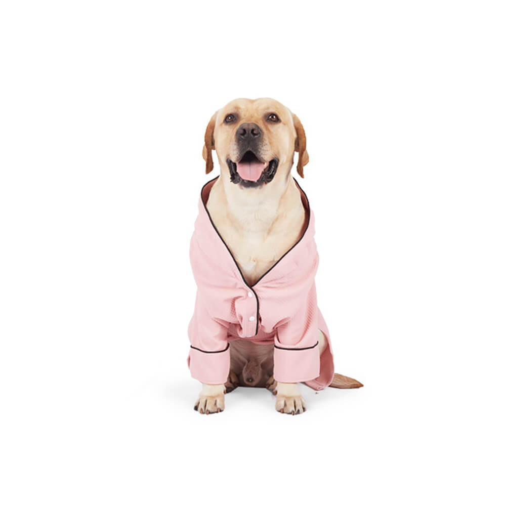 Waffle Cozy Quick-Drying Wearable Pet Towel Dog Bath Robe