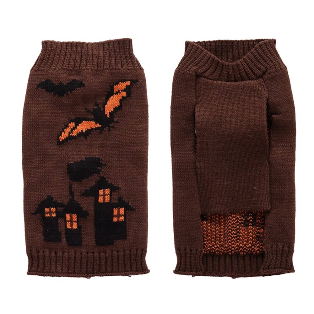 Halloween Pet Sweater | Warm & Cozy Halloween Pattern Dog Clothing