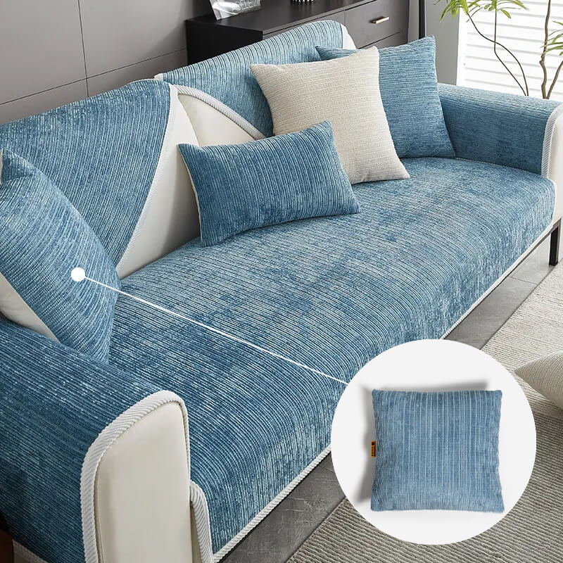 Simple Striped Chenille Pet Anti-scratch Couch Cover