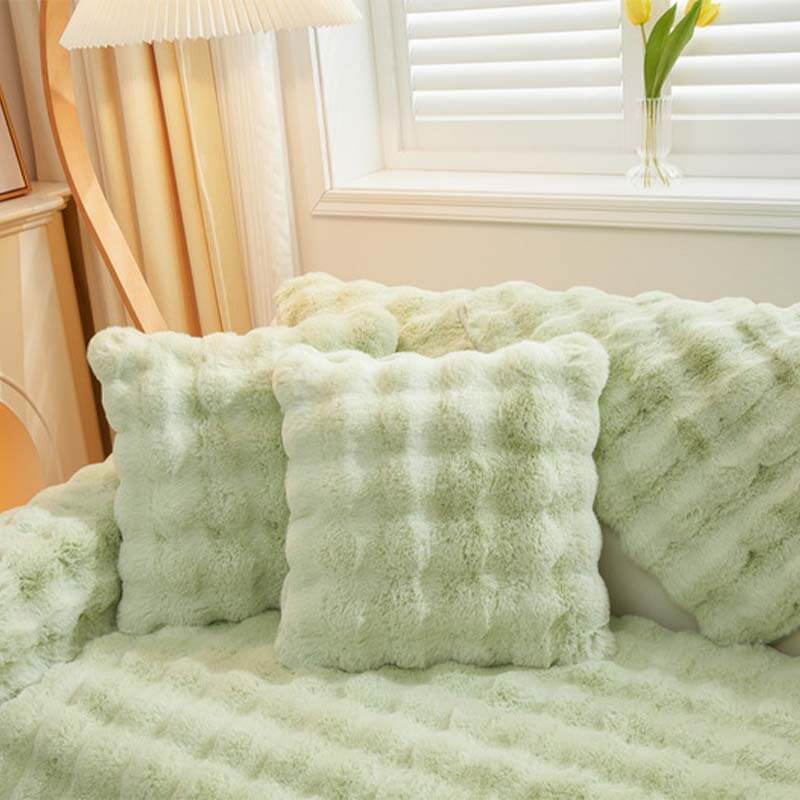 Cozy Plush Solid Colour Non-slip Couch Cover