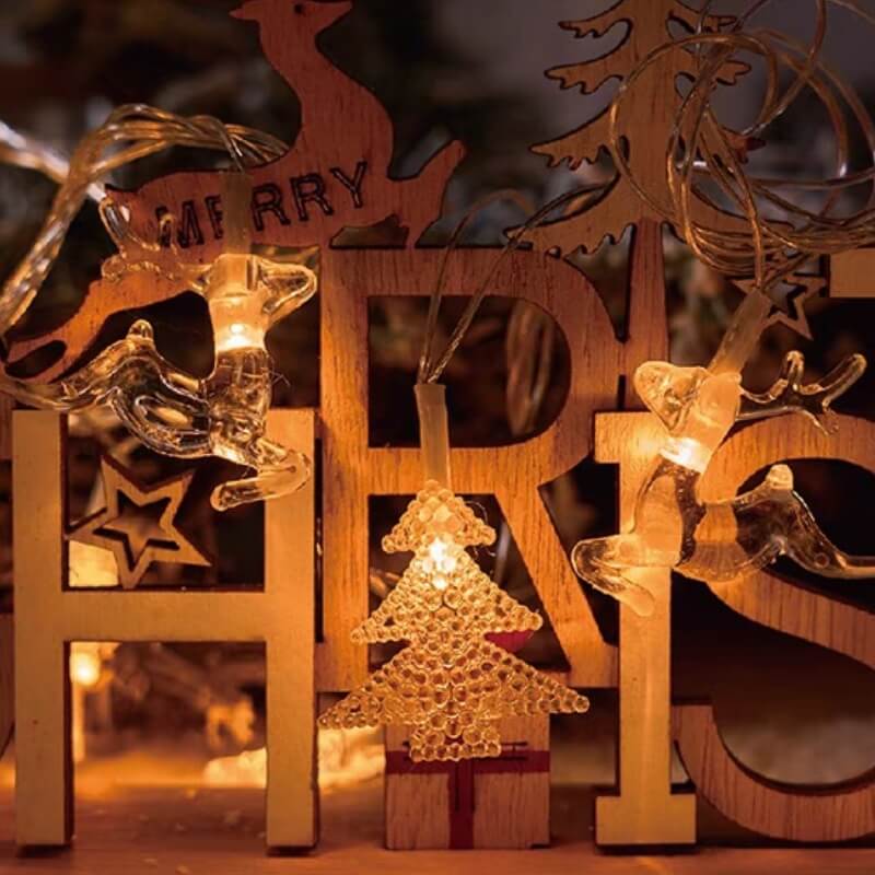 LED lights Christmas Reindeer & Snowflake USB String Lights