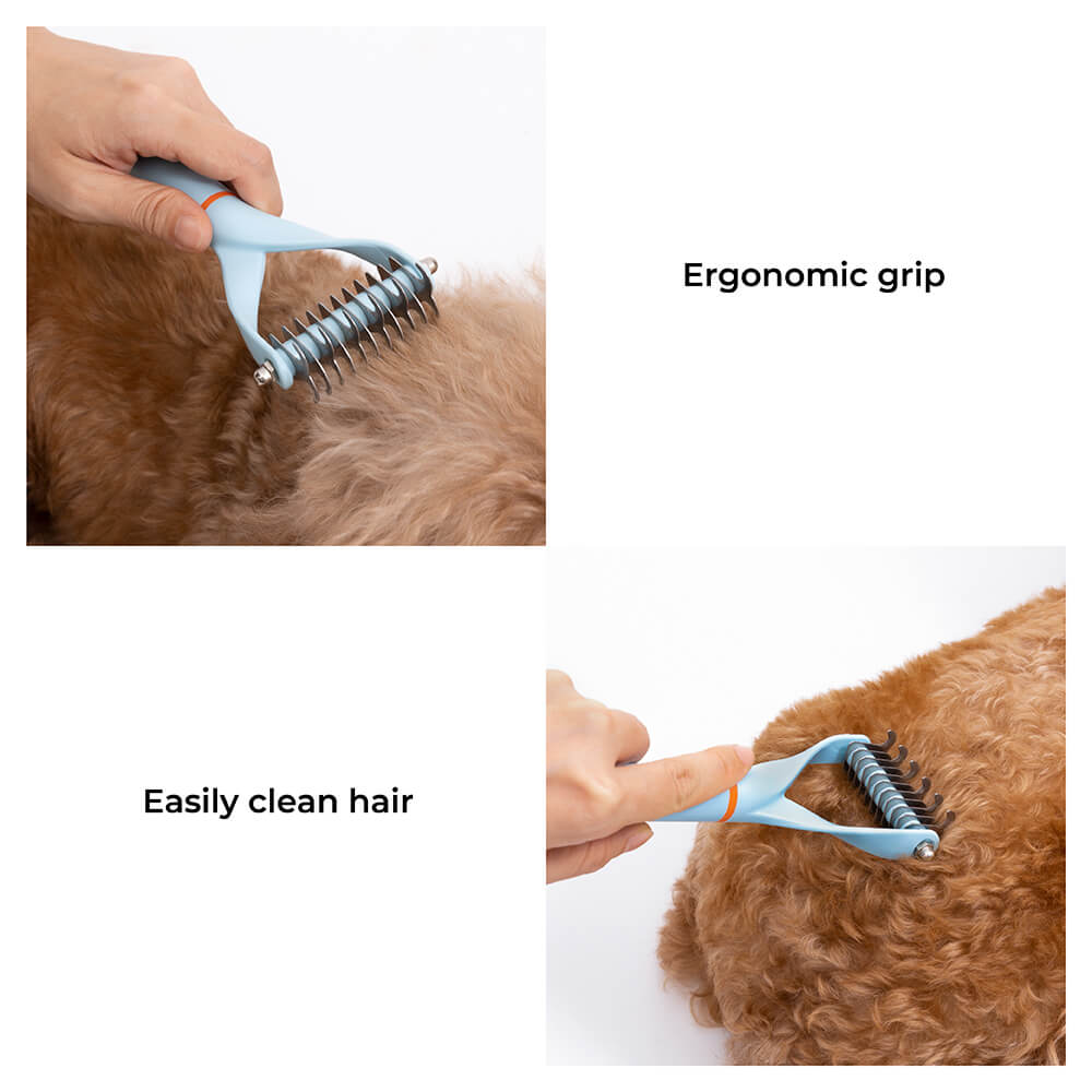 Pet Safe Dematting Comb Rake - Double Sided Blades